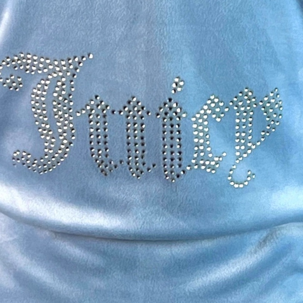 NWT ⚜️🩵⚜️ Juicy Couture Retro Velour Tracksuit Women XL Frosted Blue - Picture 7 of 11